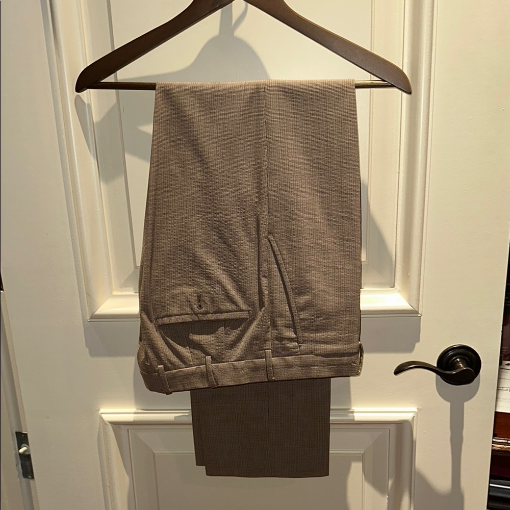 Prada Tan Dress Pants Classic Wool Blend
